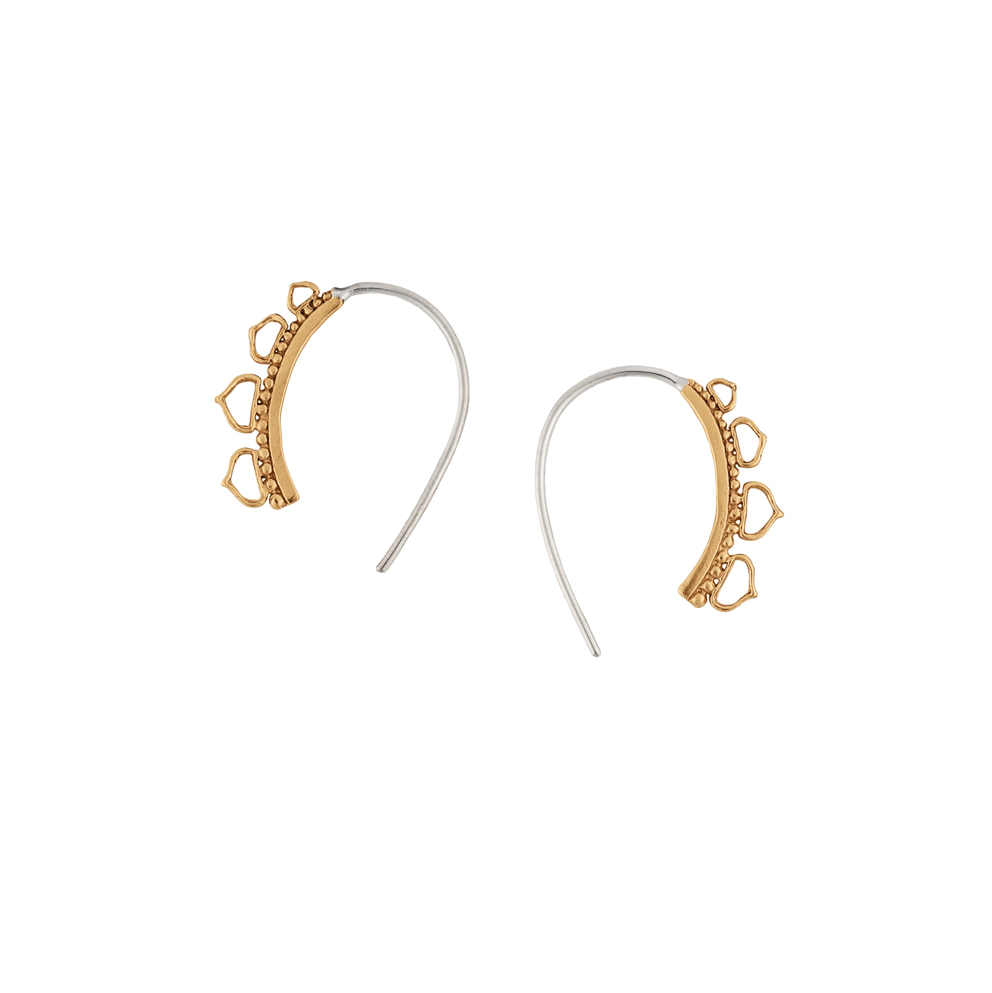 Open Lotus Threaders in Bronze & Silver - 1" L