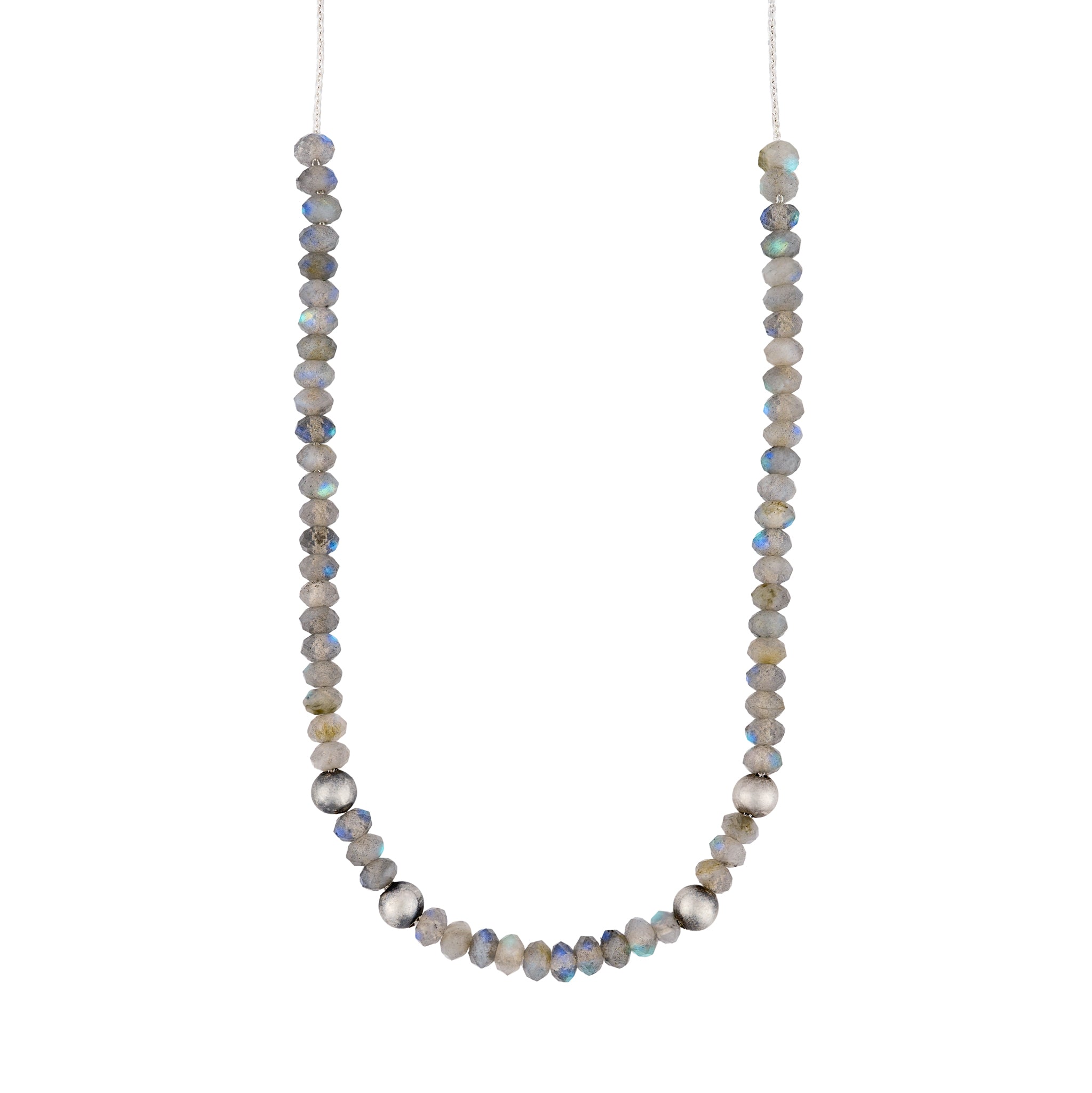 Liquid Stone & Bonfire Necklace in Labradorite | Available to Ship September 10, 2026