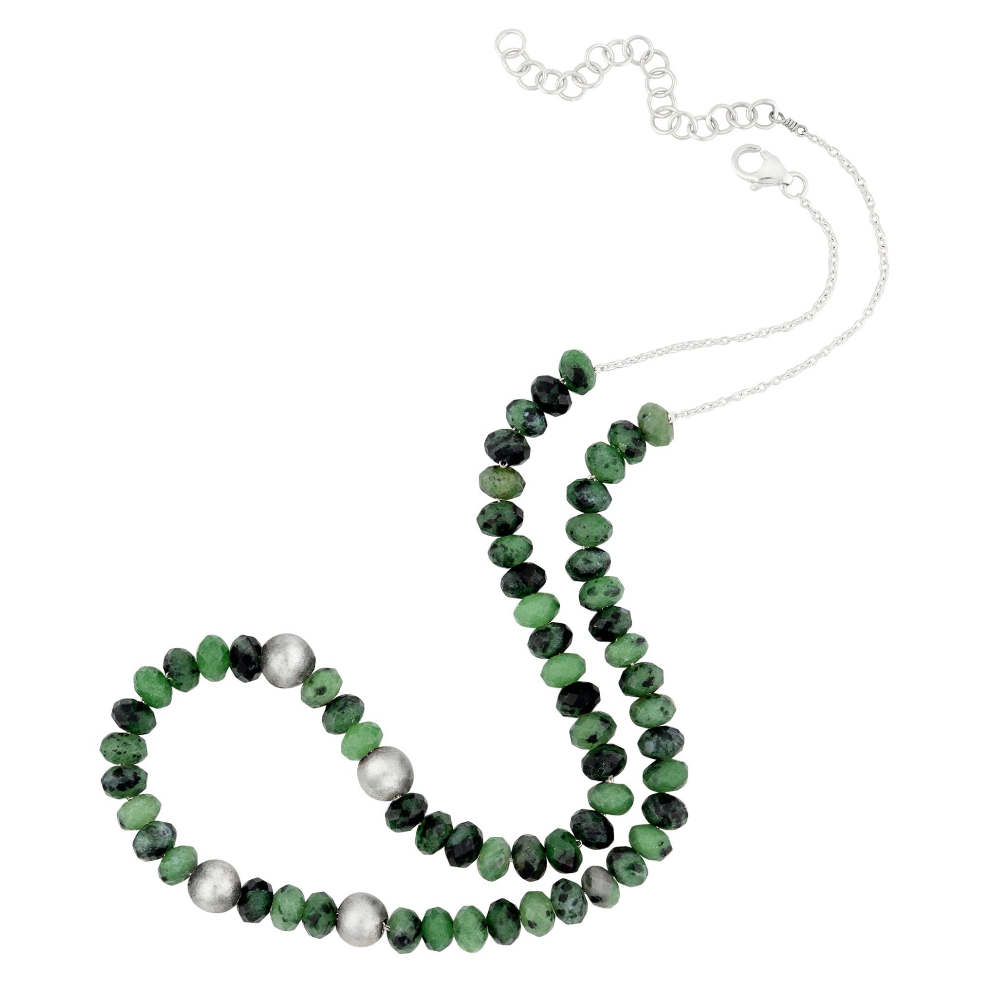 Liquid Stone & Bonfire Necklace in Ruby Zoisite | Available to Ship September 10, 2026