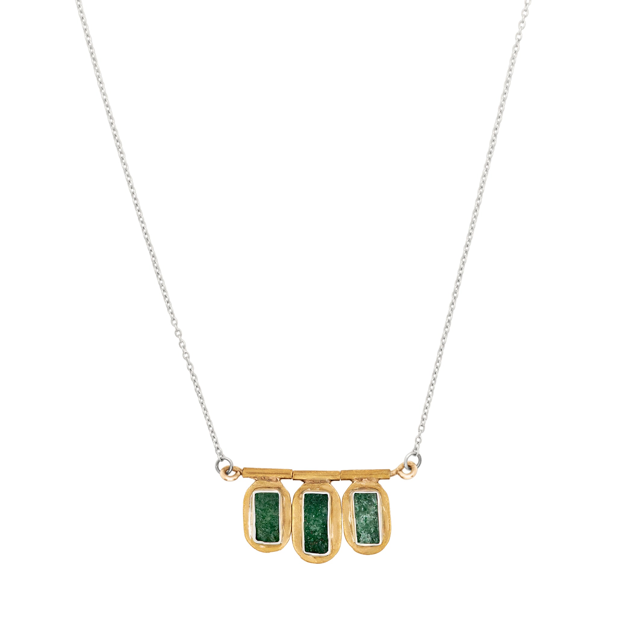 Petrified Forest Necklace in Green Strawberry Quartz | Available to Ship September 10, 2026