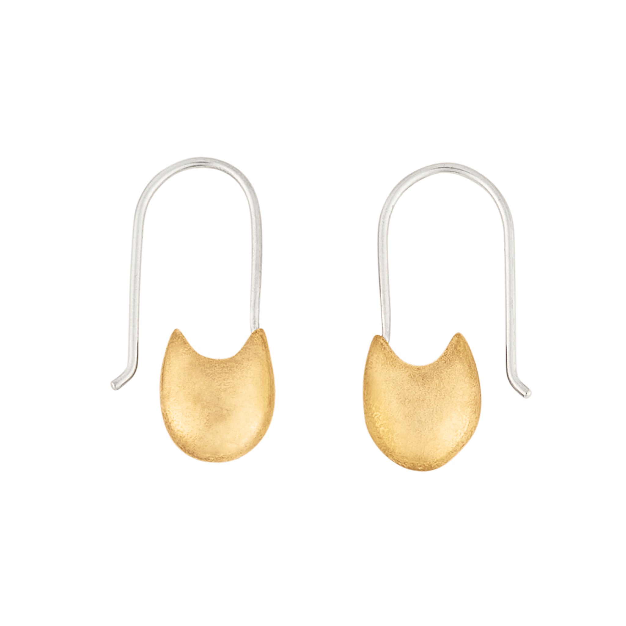 Drop Earpin Earrings in Bronze & Silver | Available to Ship September 10, 2026