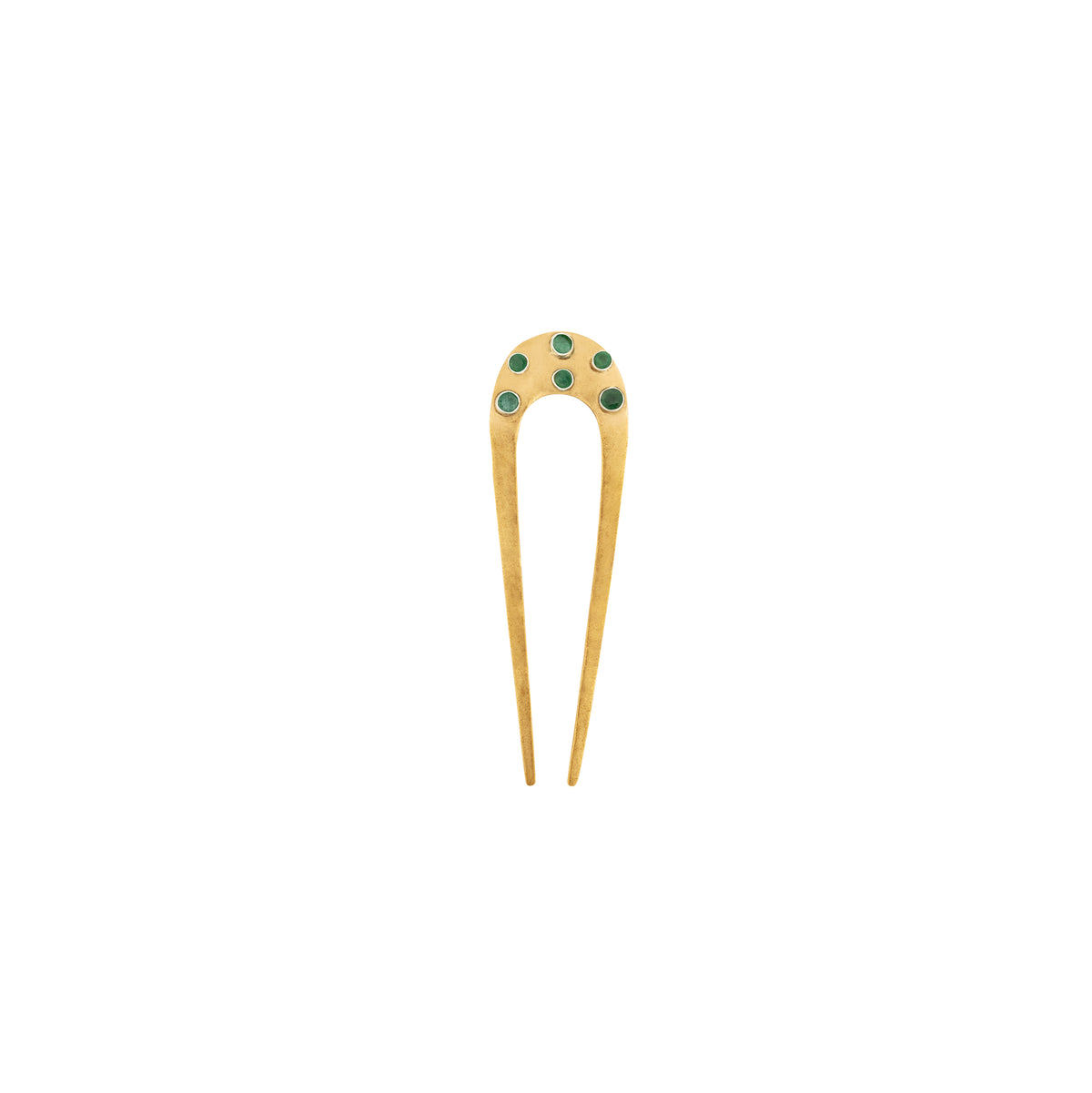Bejeweled Hair Pin in Emerald - 2 1/2" L | Available to Ship October 30, 2026
