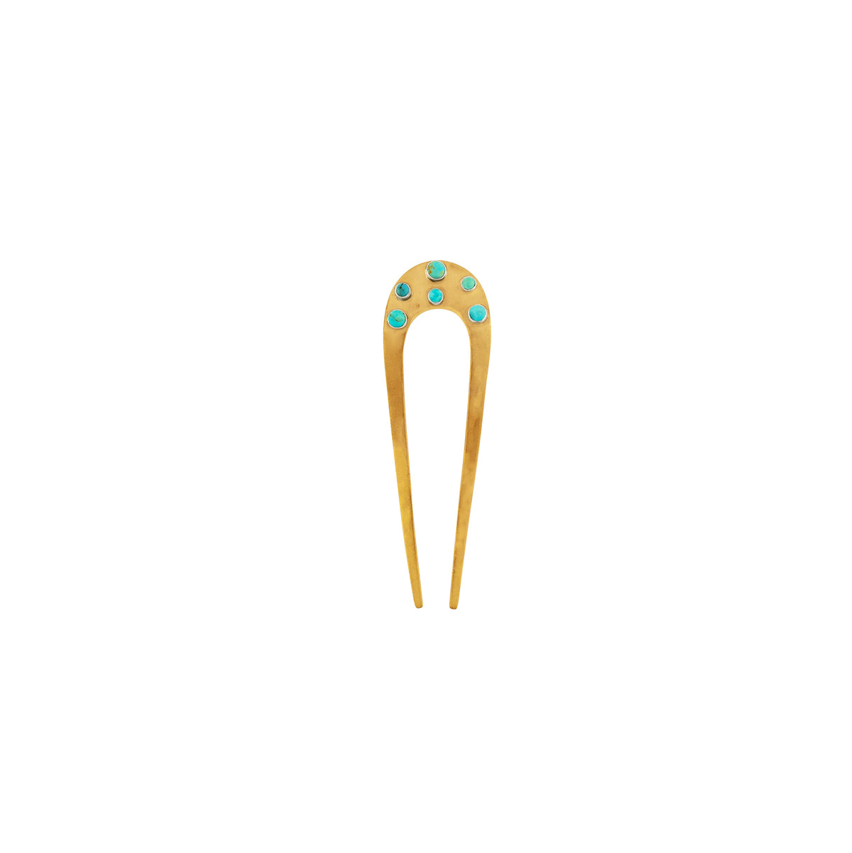 Bejeweled Hair Pin in Turquoise - 2 1/2" L | Available to Ship October 30, 2026