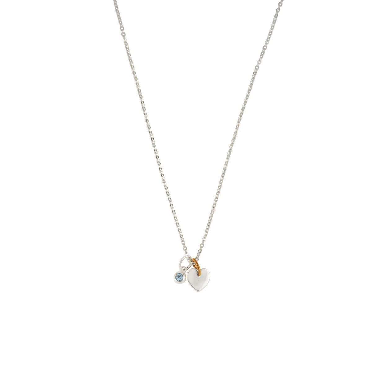 Loved Birthstone Charm Necklace - March/ Blue Apatite | Available to Ship October 30, 2026