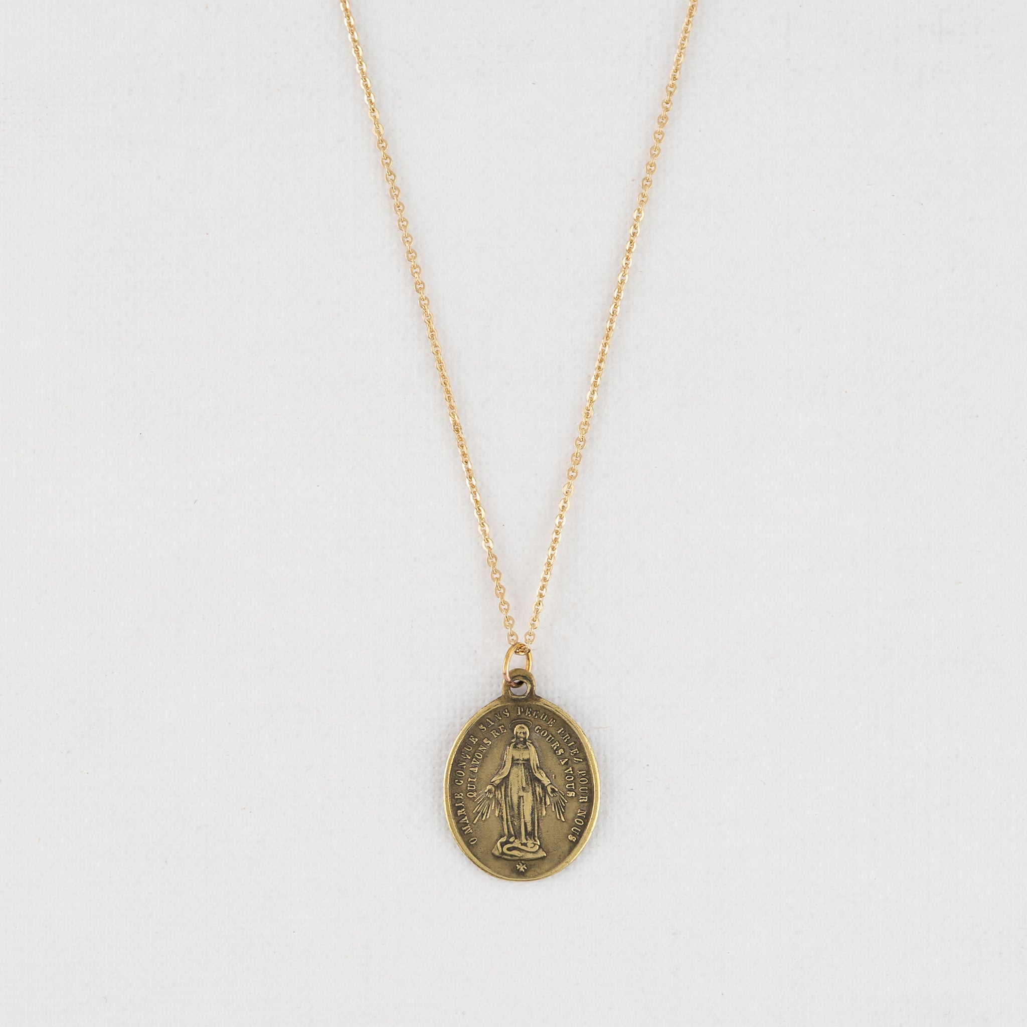 Vintage Medal Miraculous Mary v360