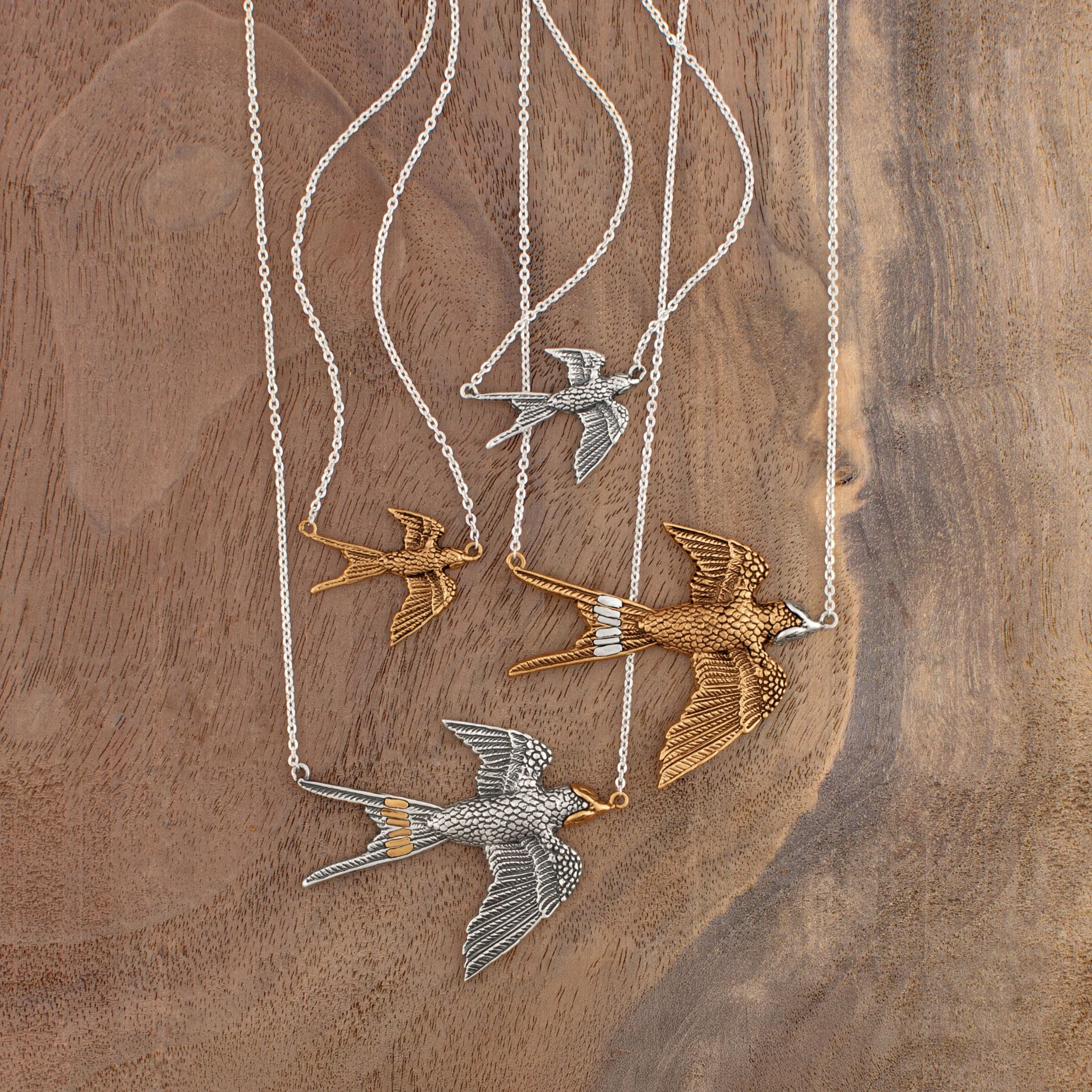 Songbird Necklace in Bronze - Small