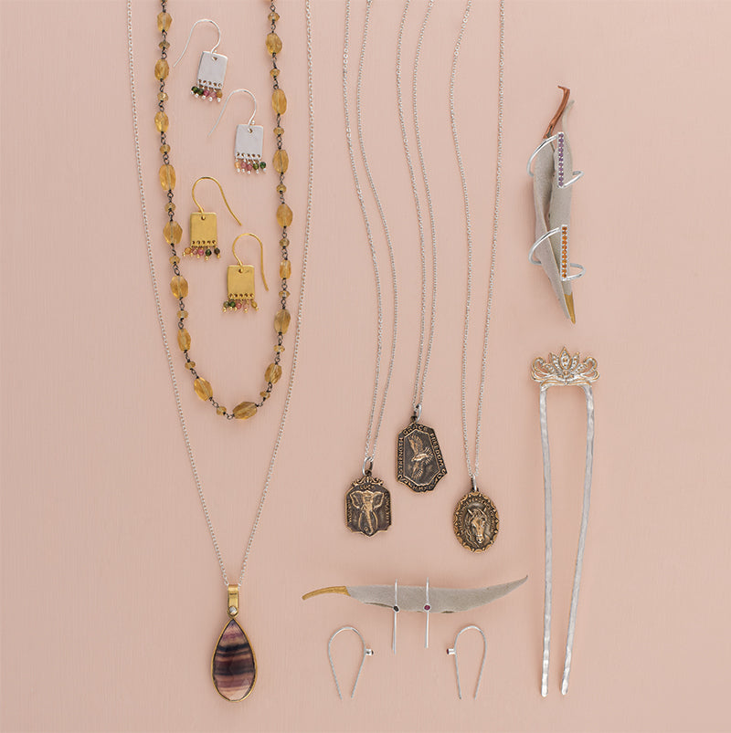 Nature Saint Necklace in Bronze  - Hawk: Strength | Grace | Freedom | Available to Ship August 7, 2026