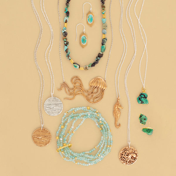 Bronze Jellyfish Necklace