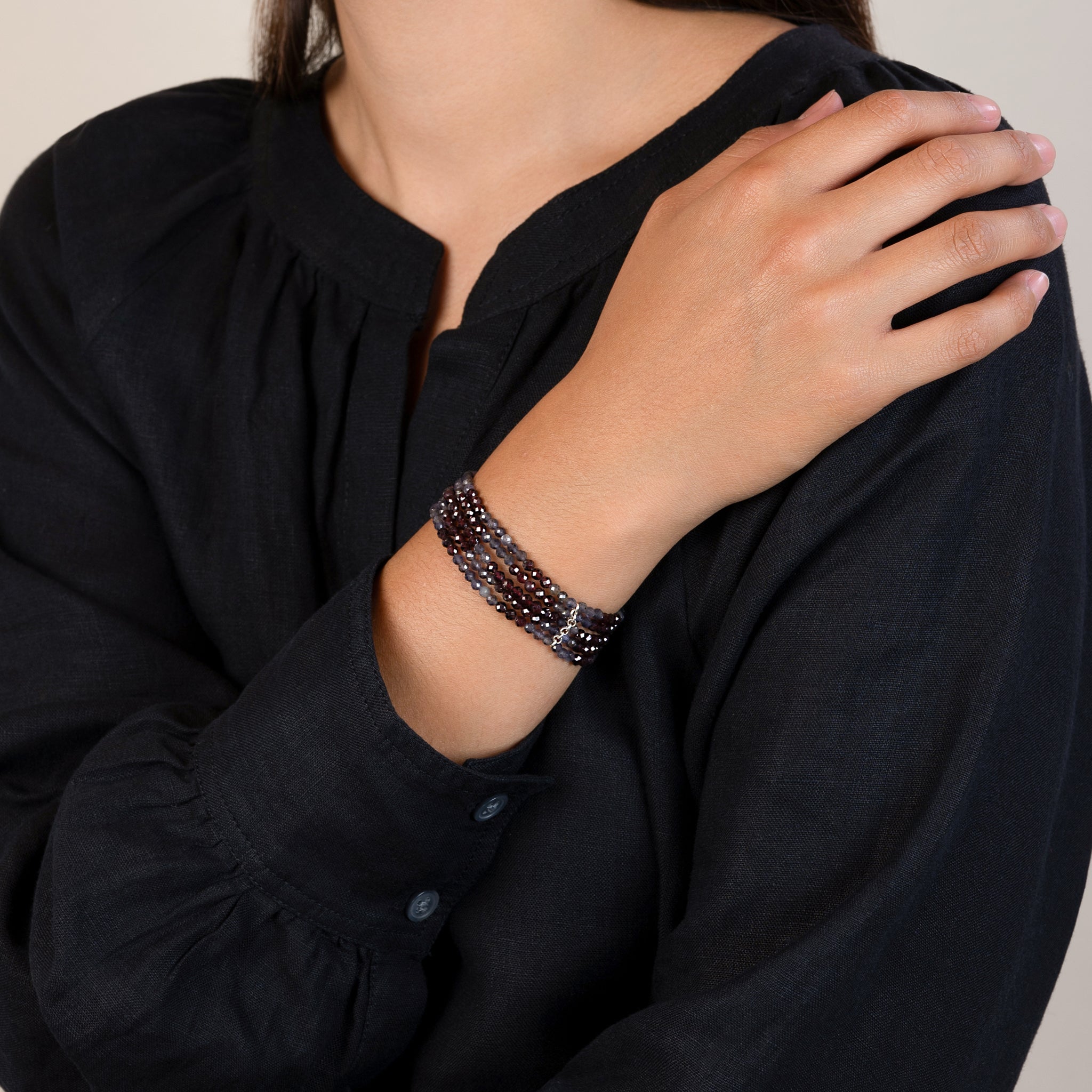 Beaded Blanket Stretch Bracelet Set - Geo Pattern