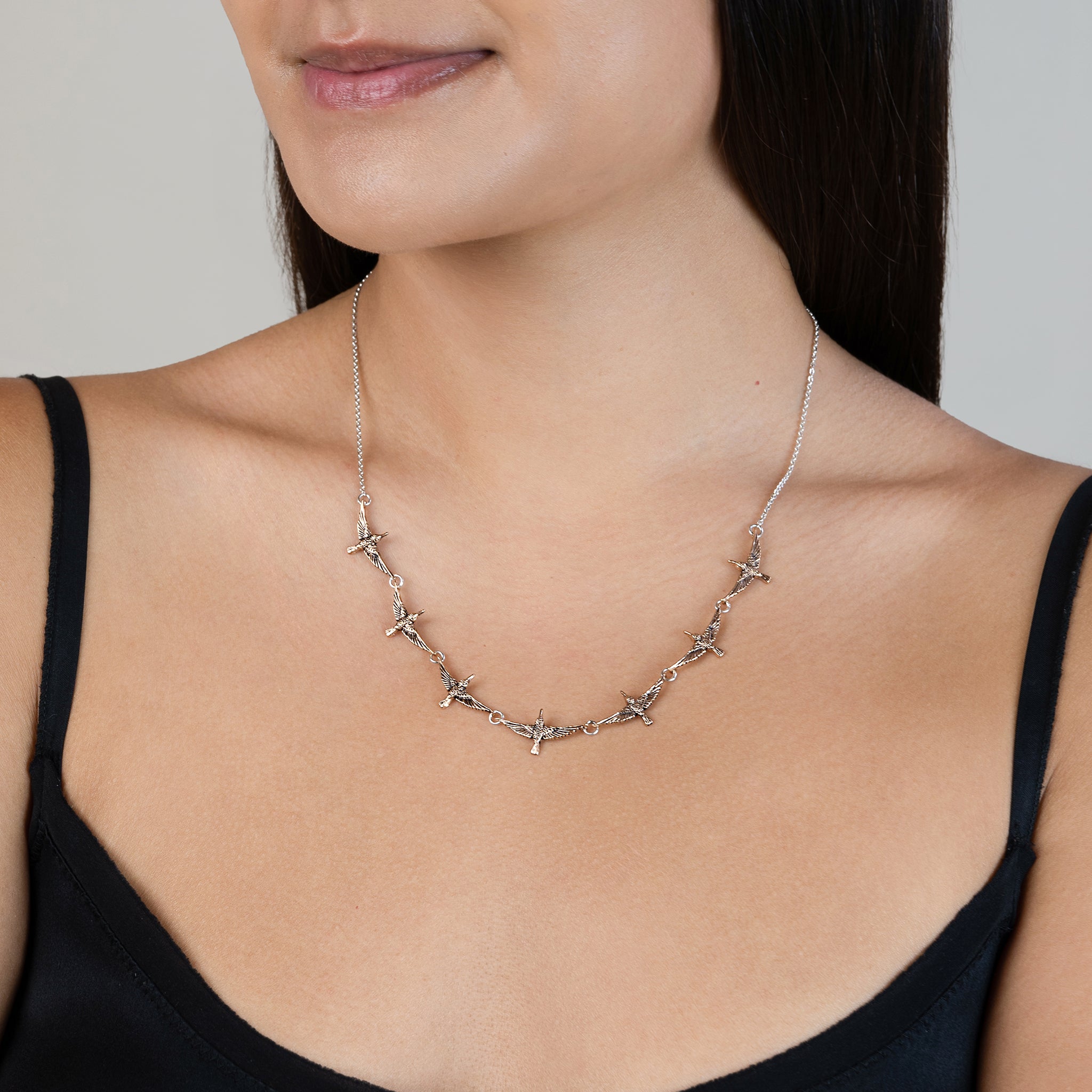 Linked Hummingbird Necklace | Available to Ship September 23, 2026