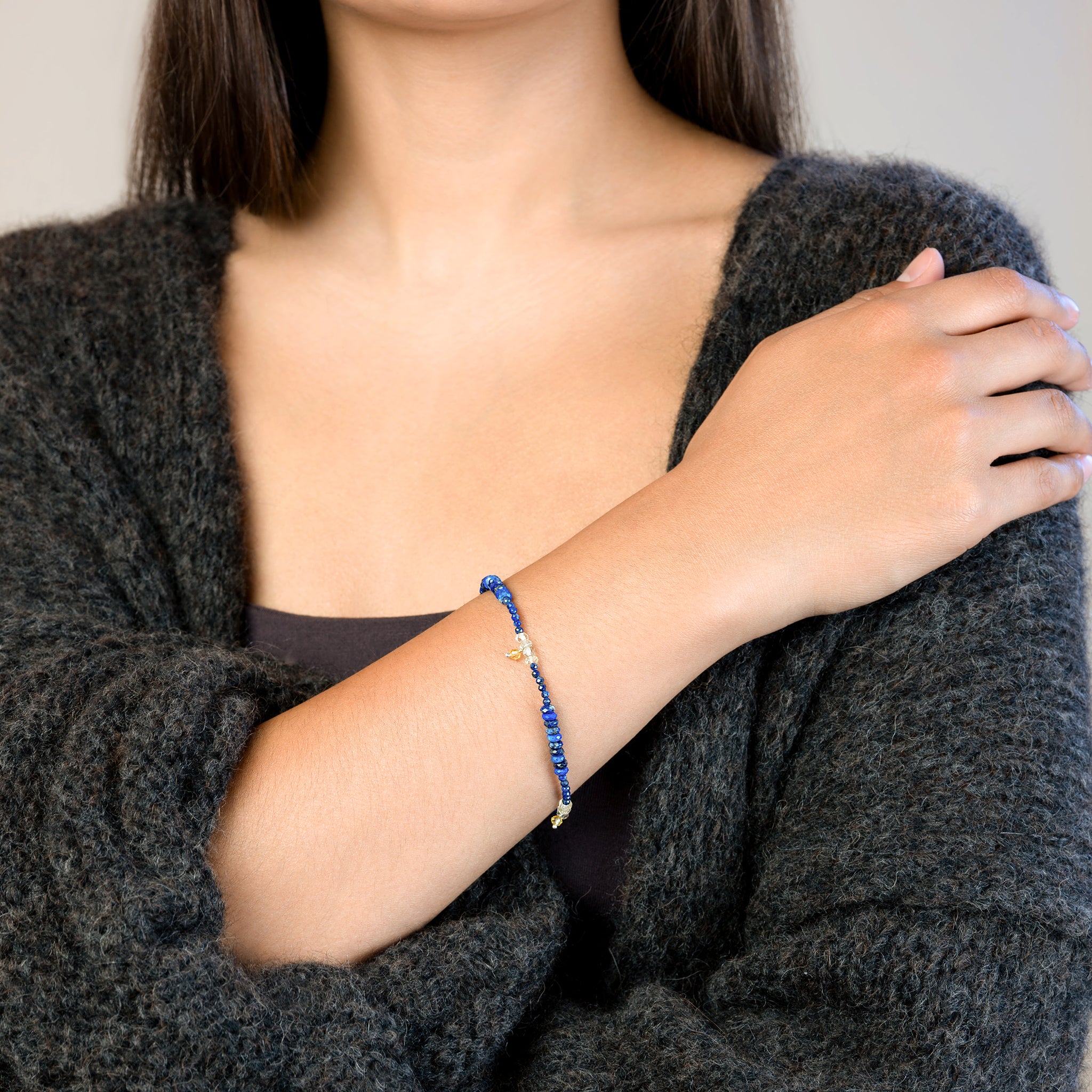 Pyrite's Booty Bracelet in Lapis & Citrine