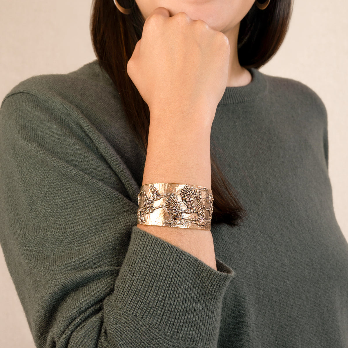 Fly Farther Cuff in Antiqued Bronze | Available to Ship October 30, 2026