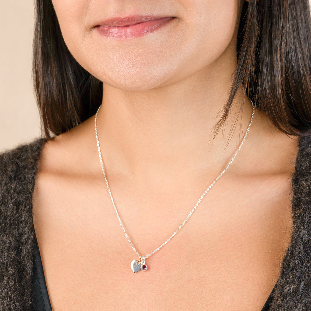 Loved Birthstone Charm Necklace - July/ Ruby | Available to Ship October 30, 2026