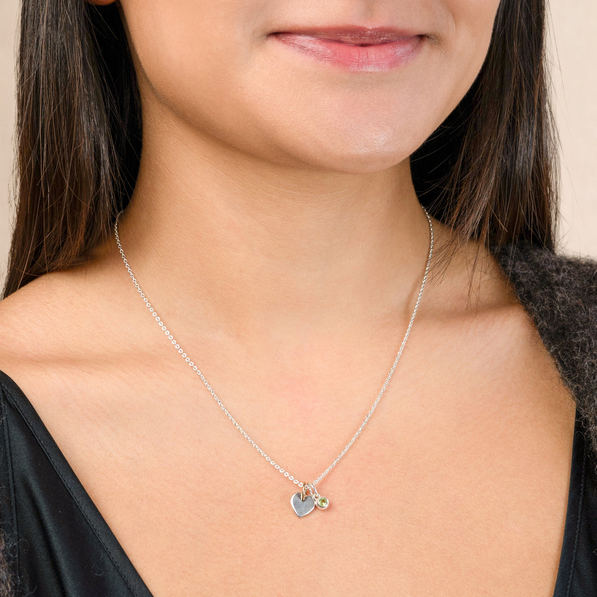 Loved Birthstone Charm Necklace - August/ Peridot | Available to Ship October 30, 2026