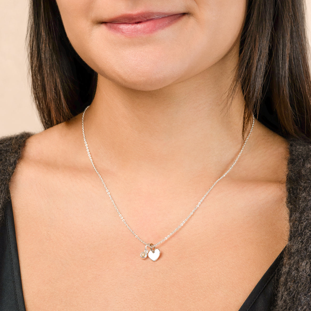 Loved Birthstone Charm Necklace - November/ Citrine | Available to Ship October 30, 2026