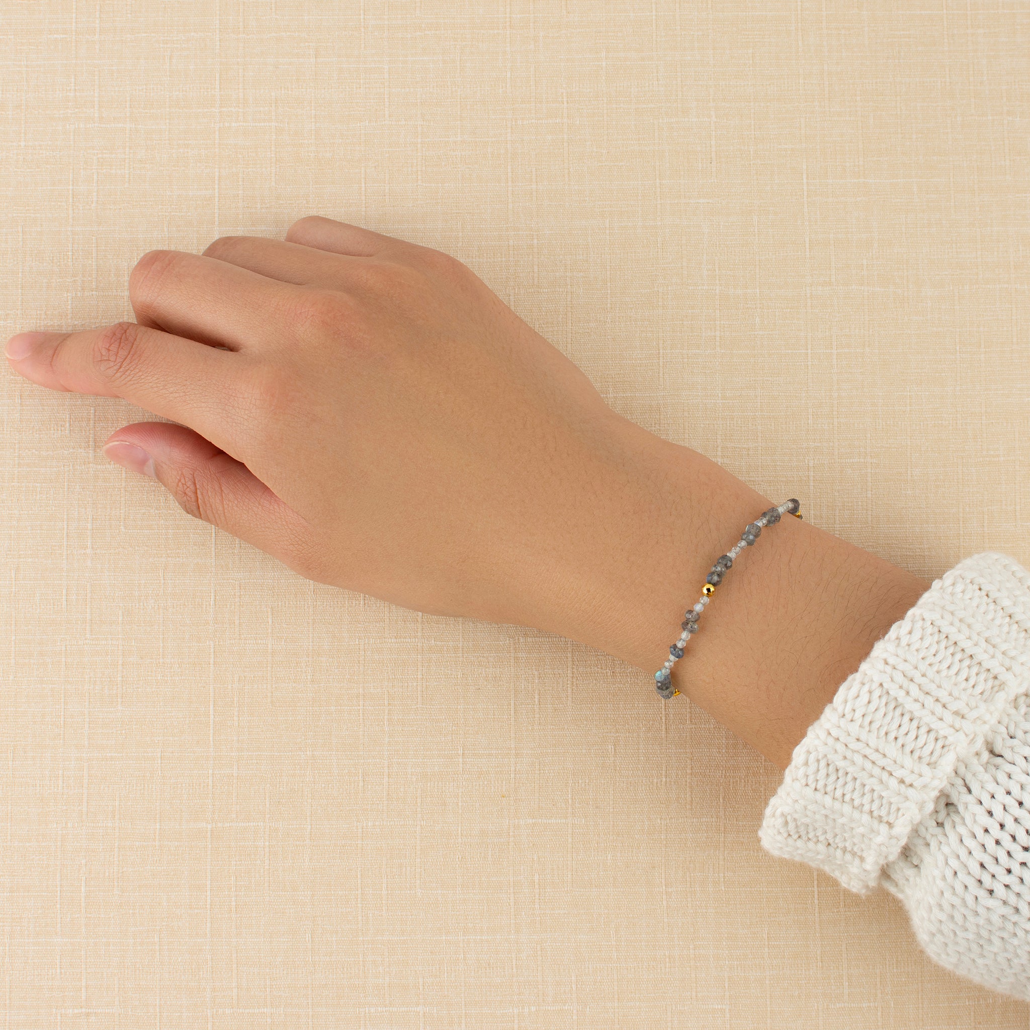 Pyrite's Booty Bracelet in Mixed Labradorite