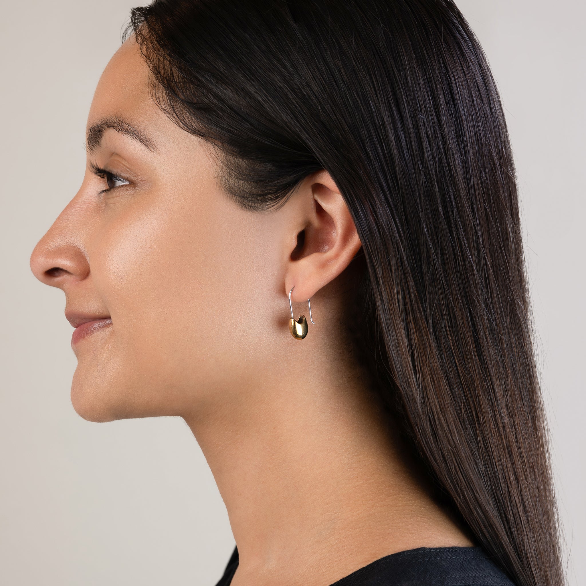 Drop Earpin Earrings in Bronze & Silver | Available to Ship September 10, 2026