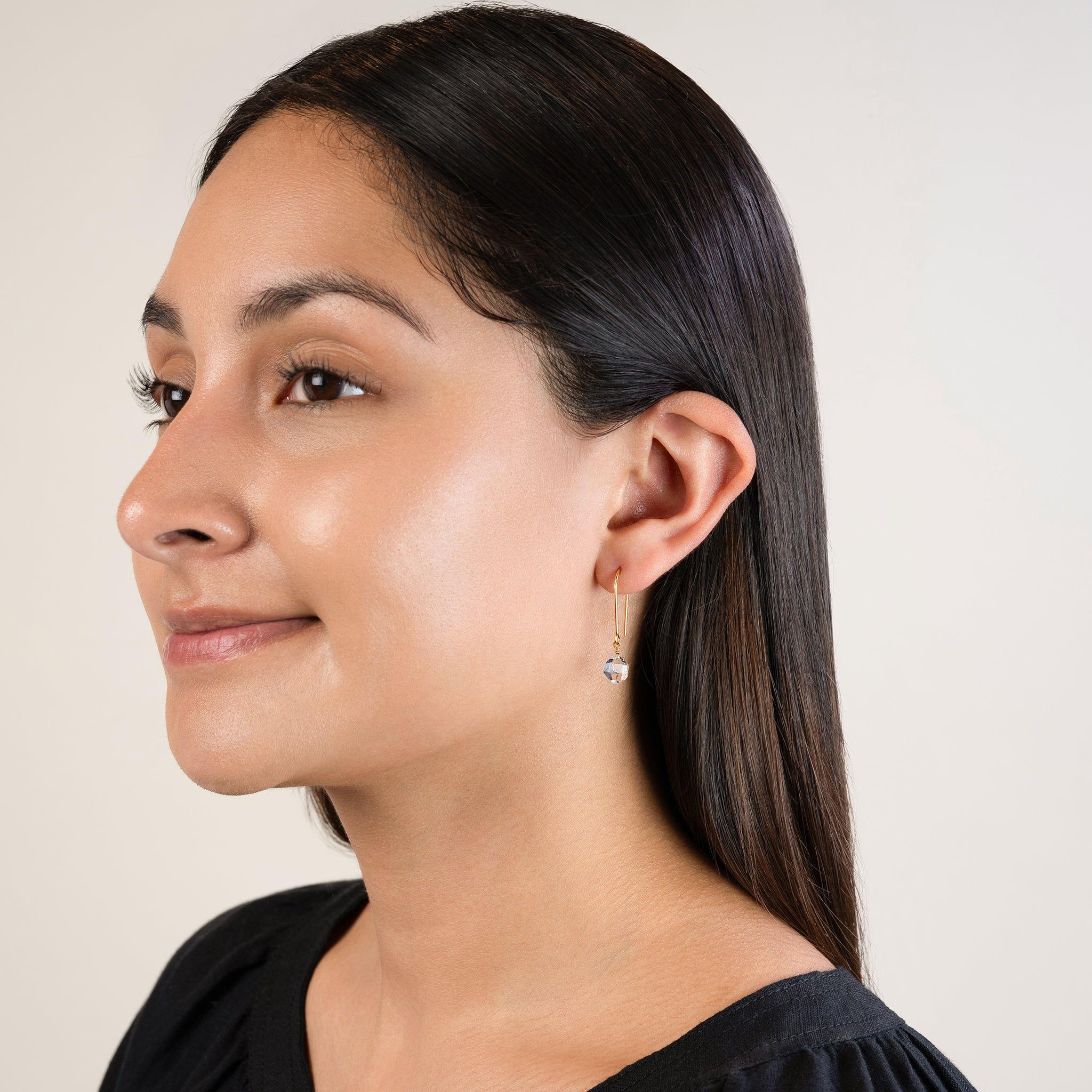 Hooked on Herkimer Earrings in Gold | Available to ship September 18, 2026