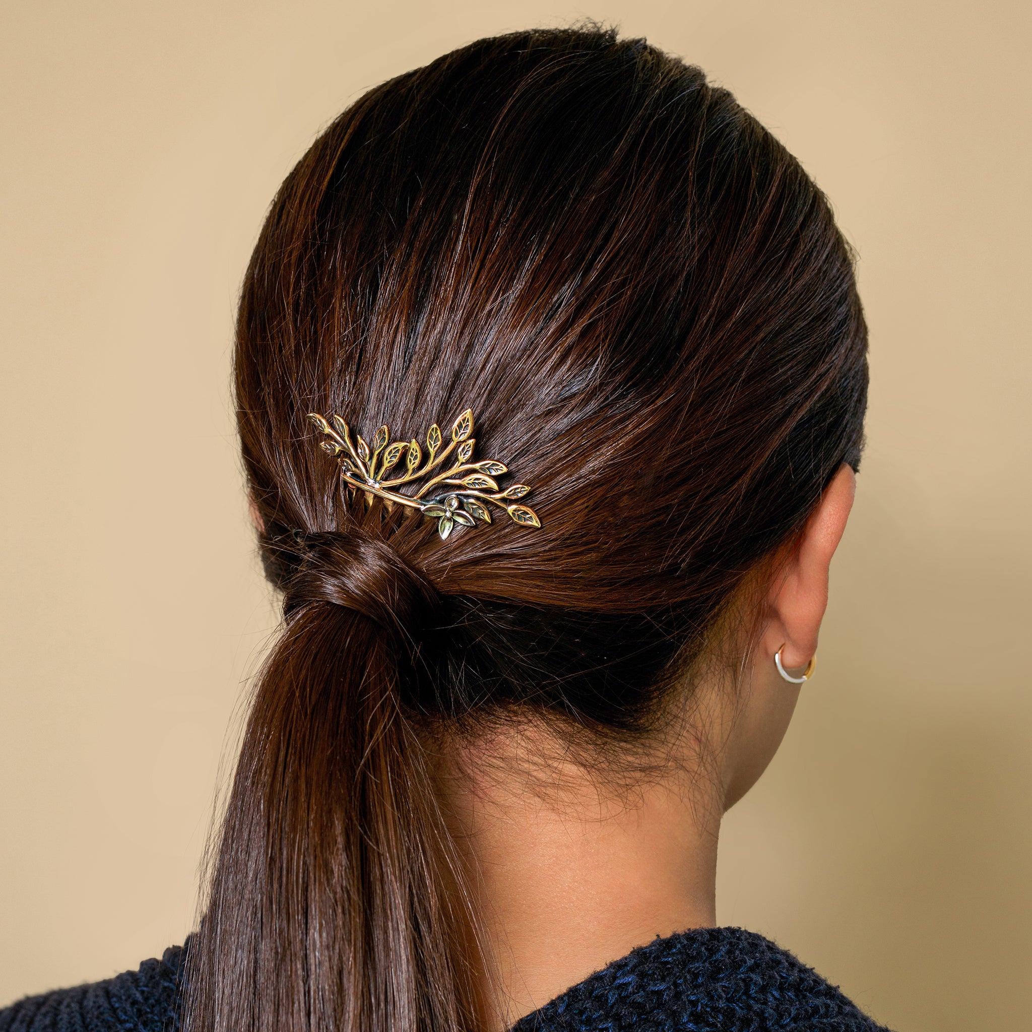Vintage Vibe Hair Comb in Bronze - Narrow