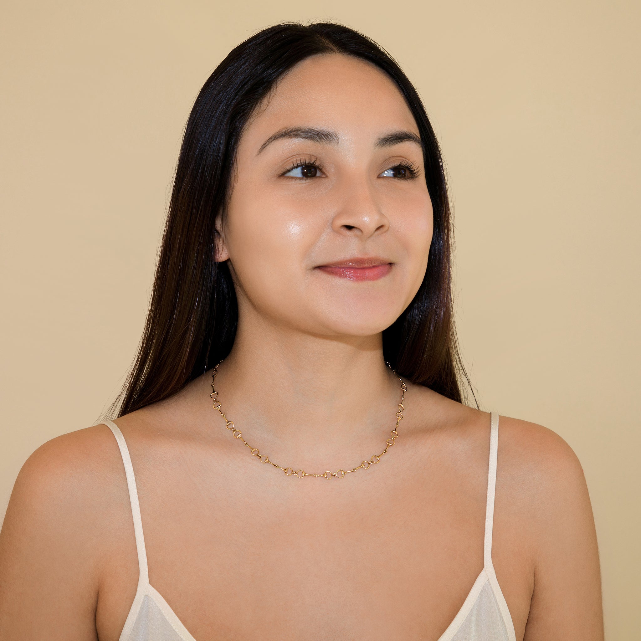 Snaffle Chain Necklace in Bronze