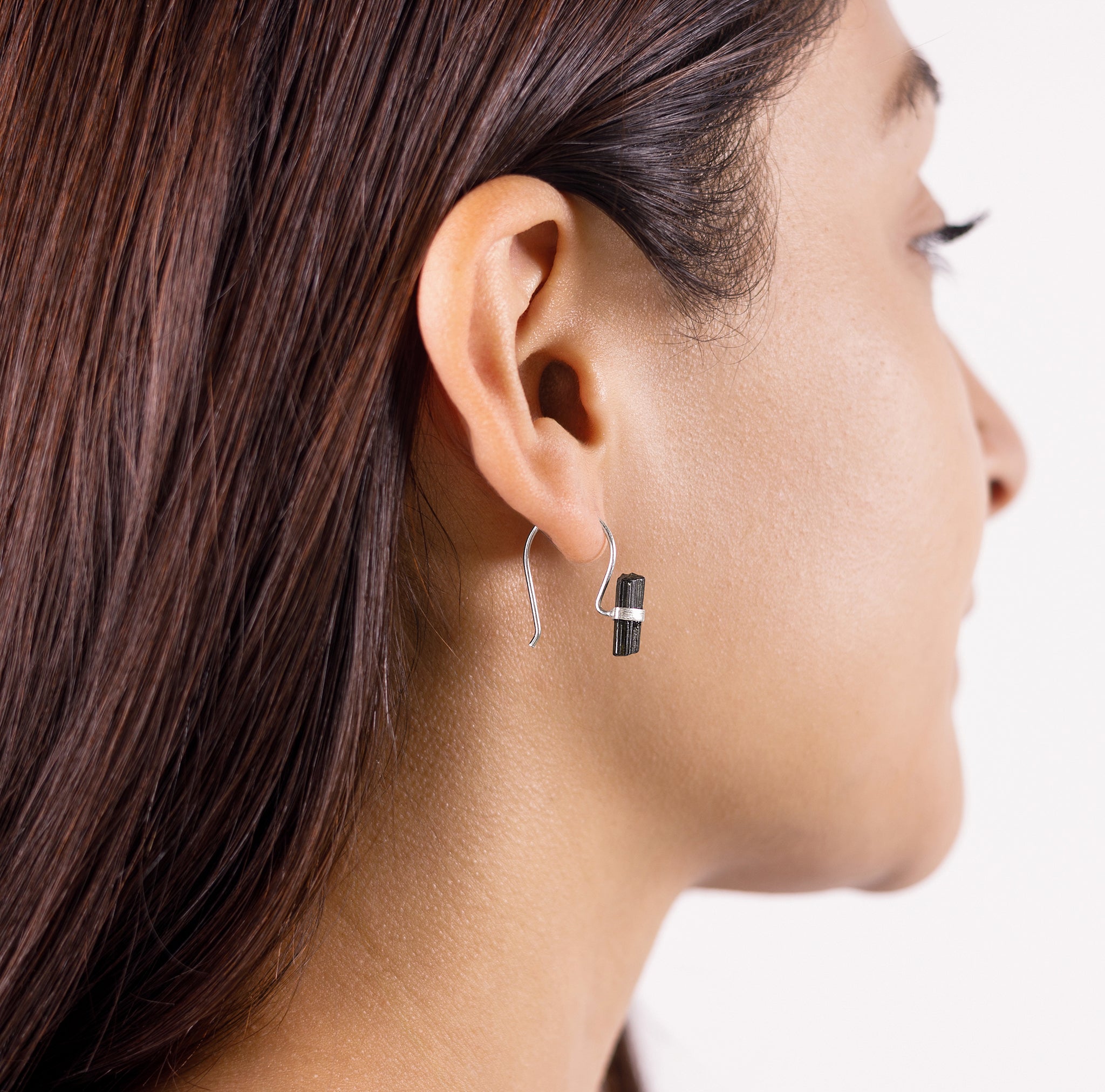 Pencil Stone Drop Earrings