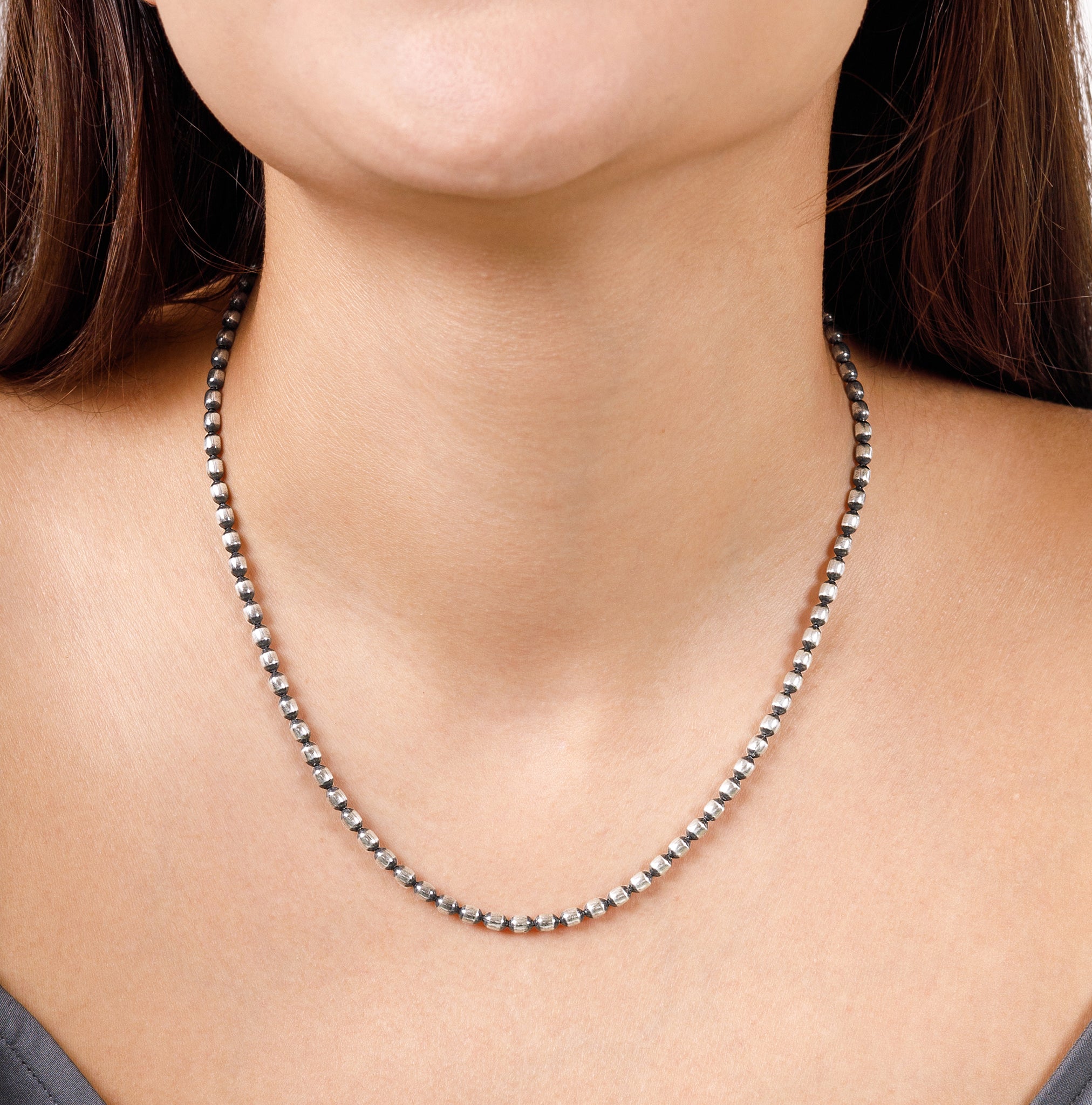 Linked Oval Ball Chain Necklace