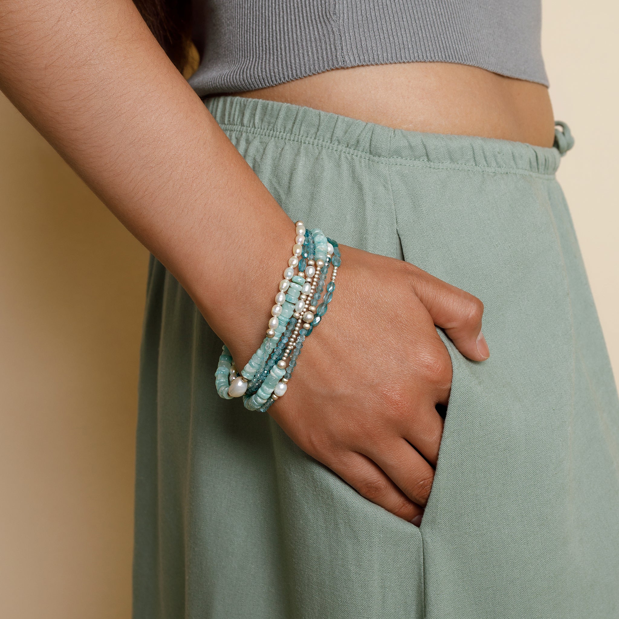 Moonlit Waters Stretch Bracelet Set