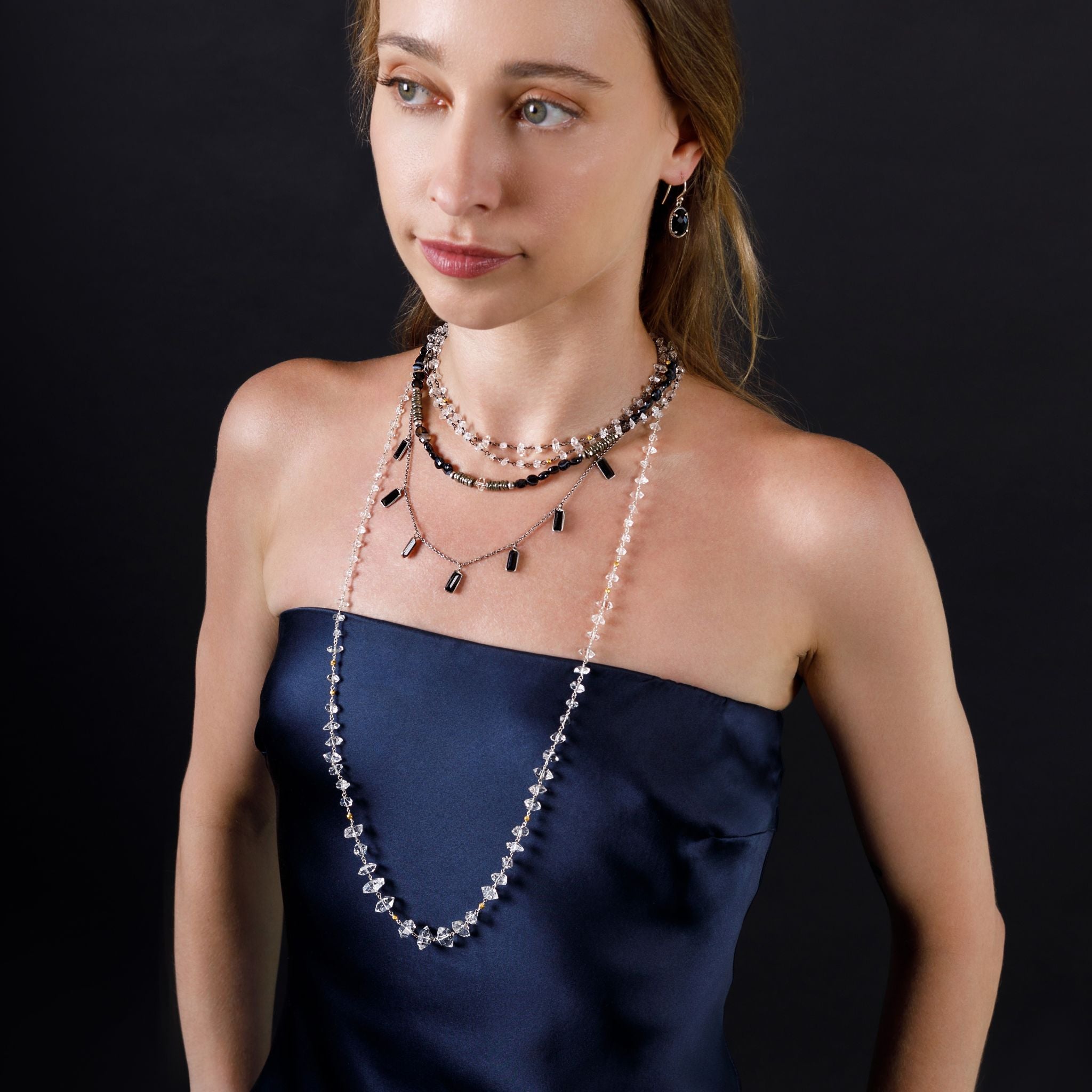 Skylight Necklace in Black Onyx