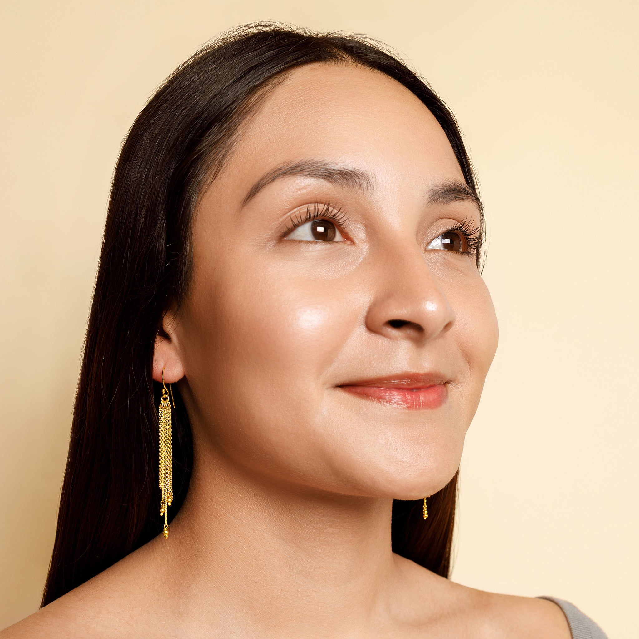 Sea Grass Earrings in Gold