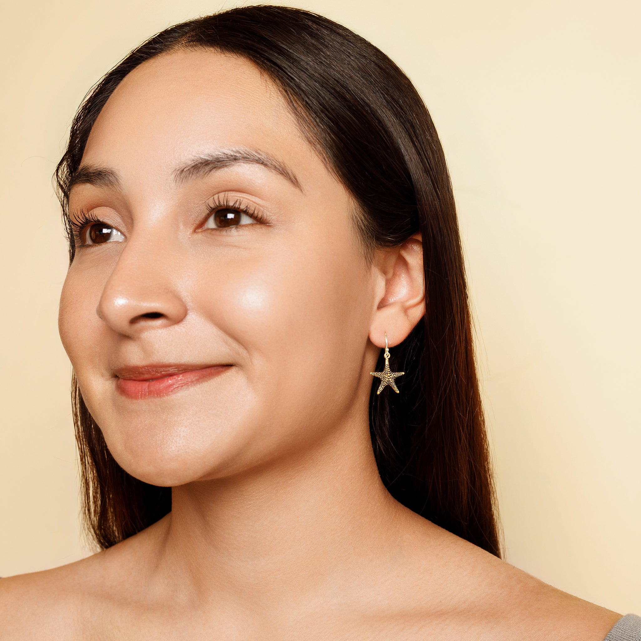 Starfish Earrings in Bronze & Silver