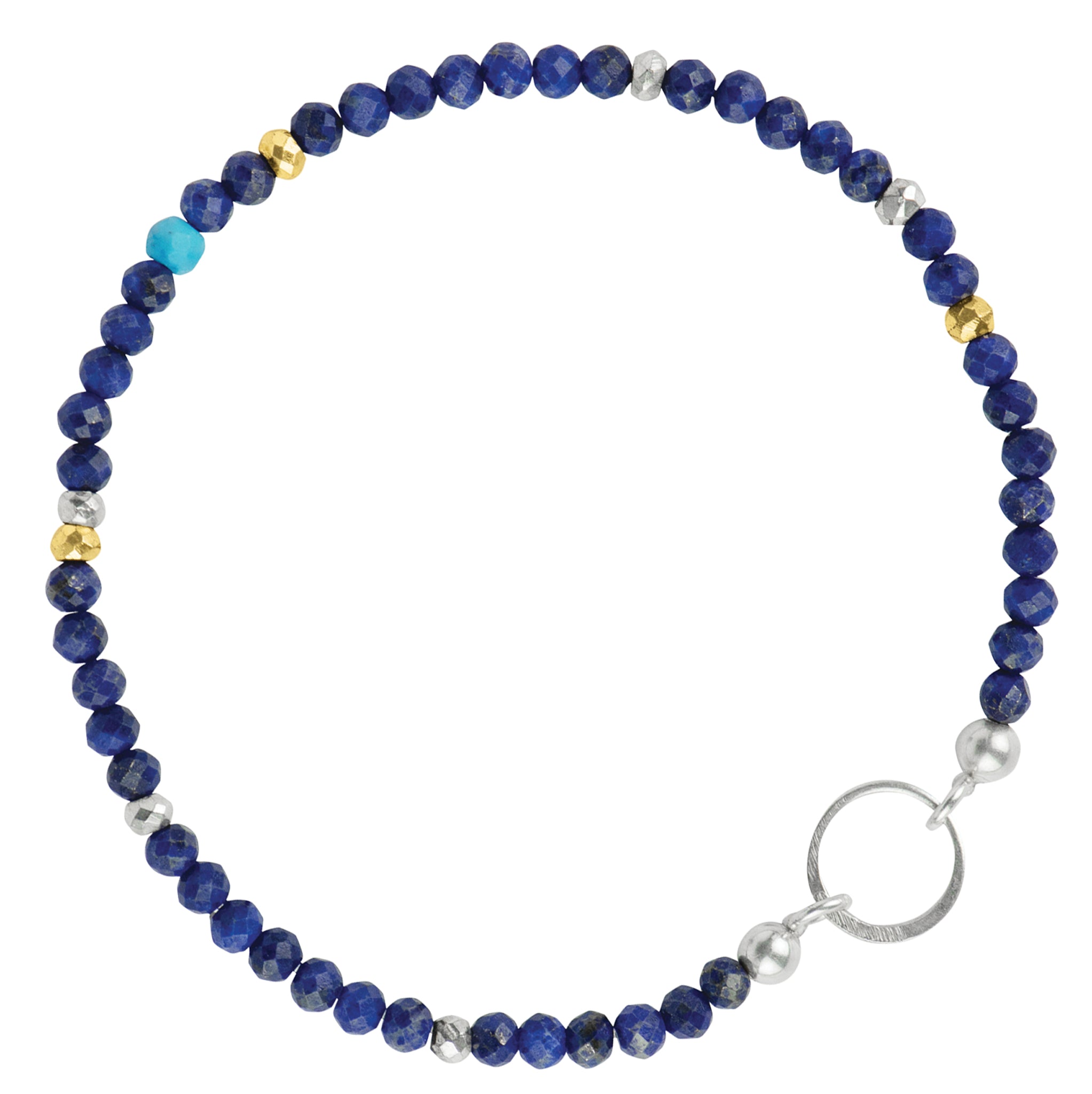Pyrite's Booty Bracelet with Ring in Lapis