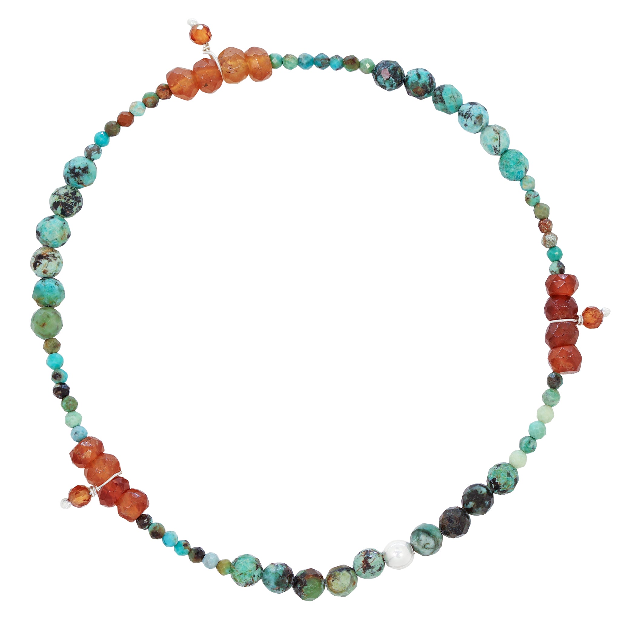 Pyrite's Booty Bracelet in Turquoise & Hessonite