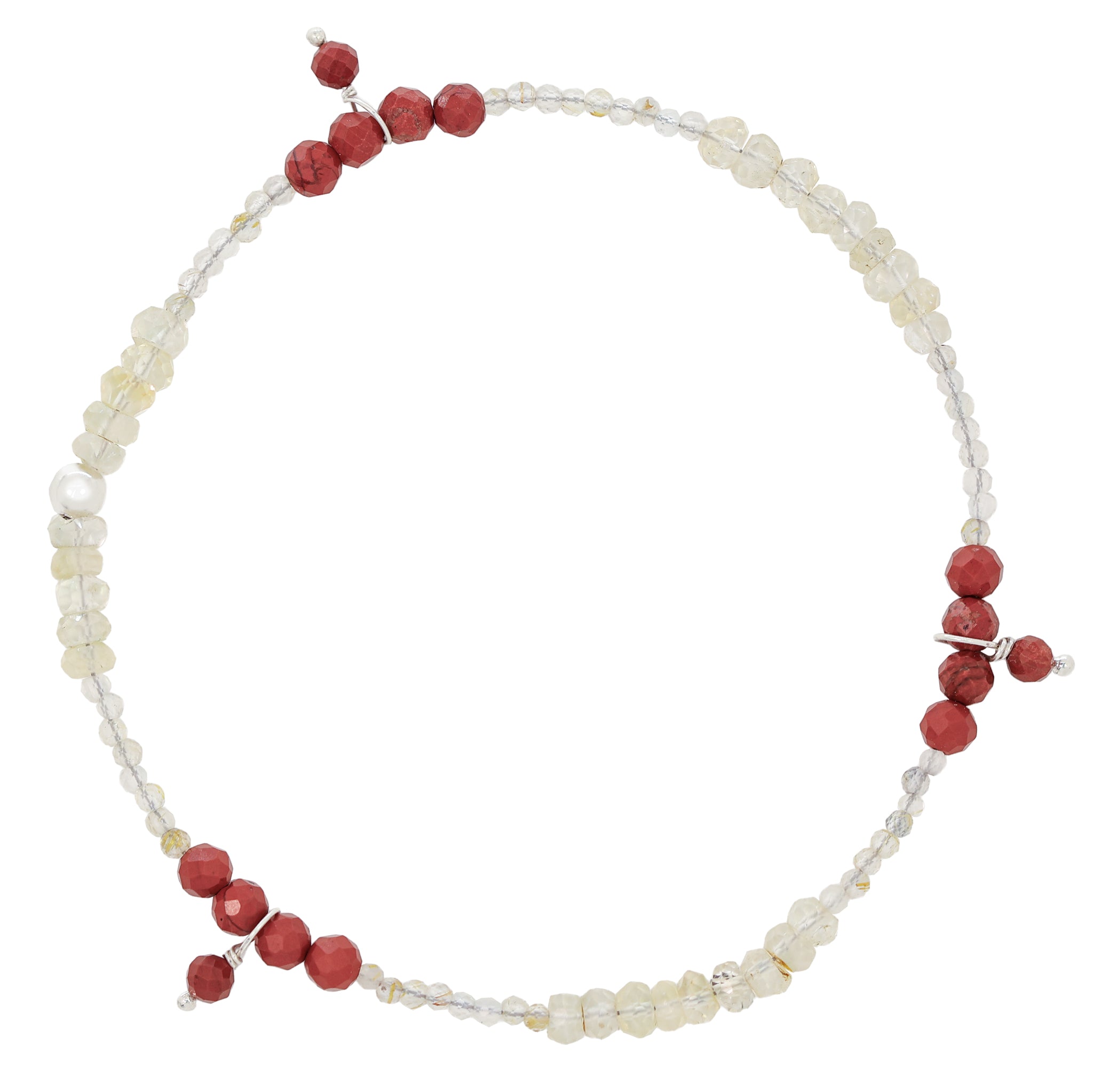 Pyrite's Booty Bracelet in Citrine & Red Jasper
