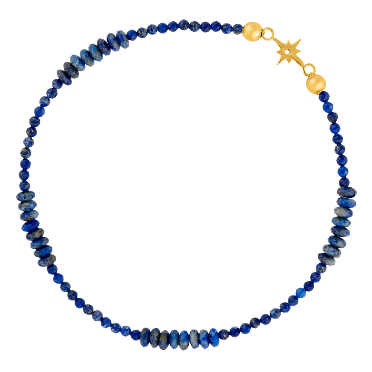 Pyrite's Booty Bracelet in Lapis & Gold Star