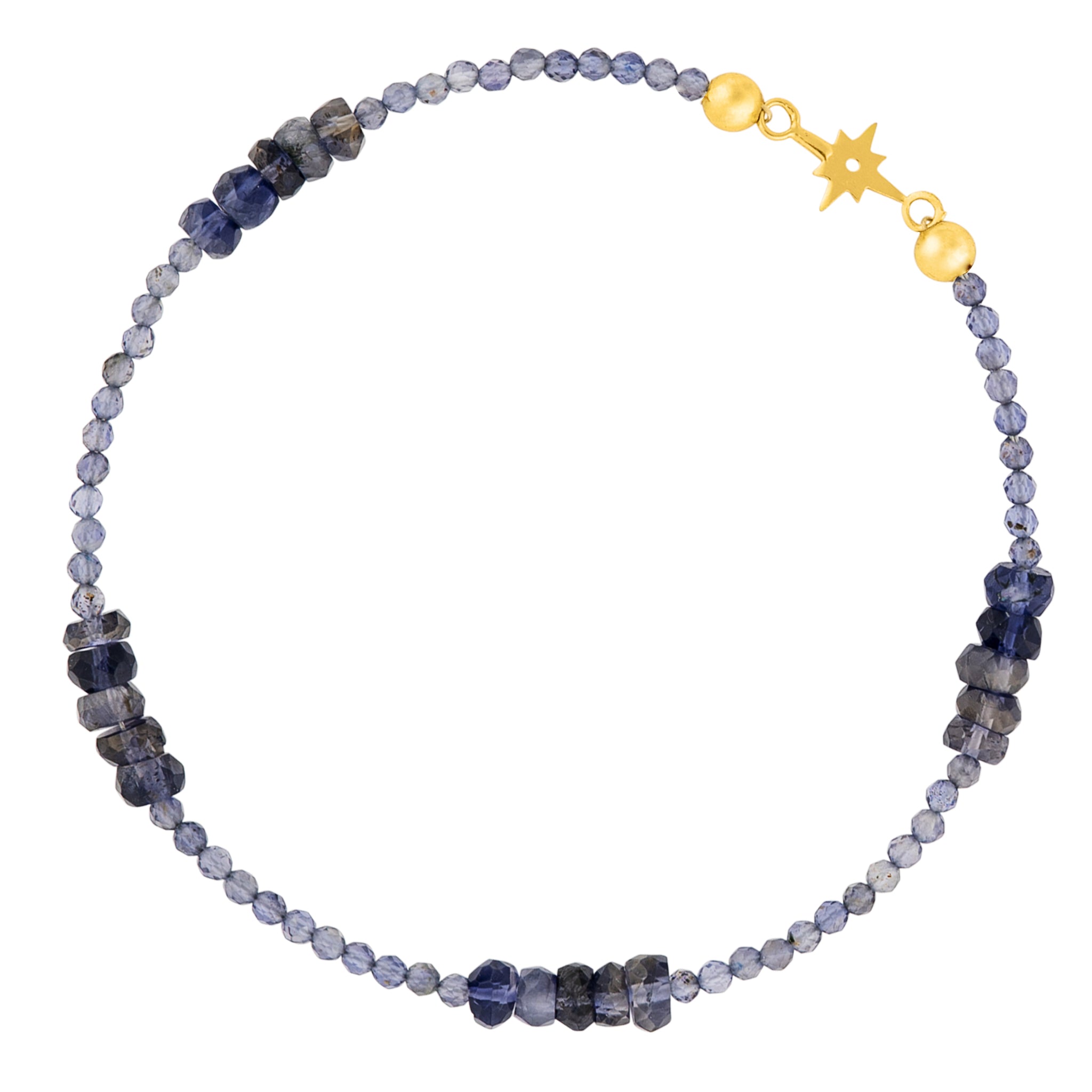 Pyrite's Booty Bracelet in Iolite & Gold Star