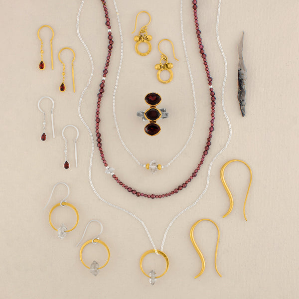 Garnet Strand Necklace