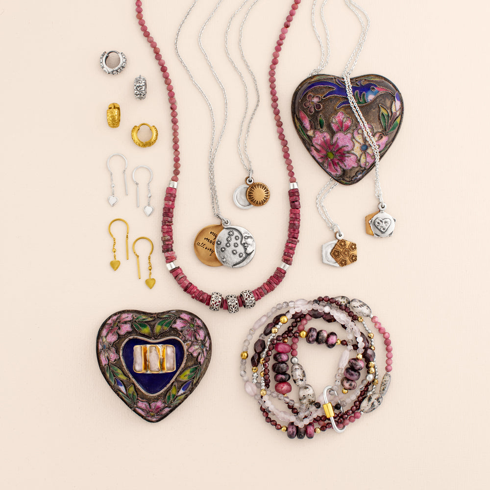 Little Piece of My Heart Threaders in Gold