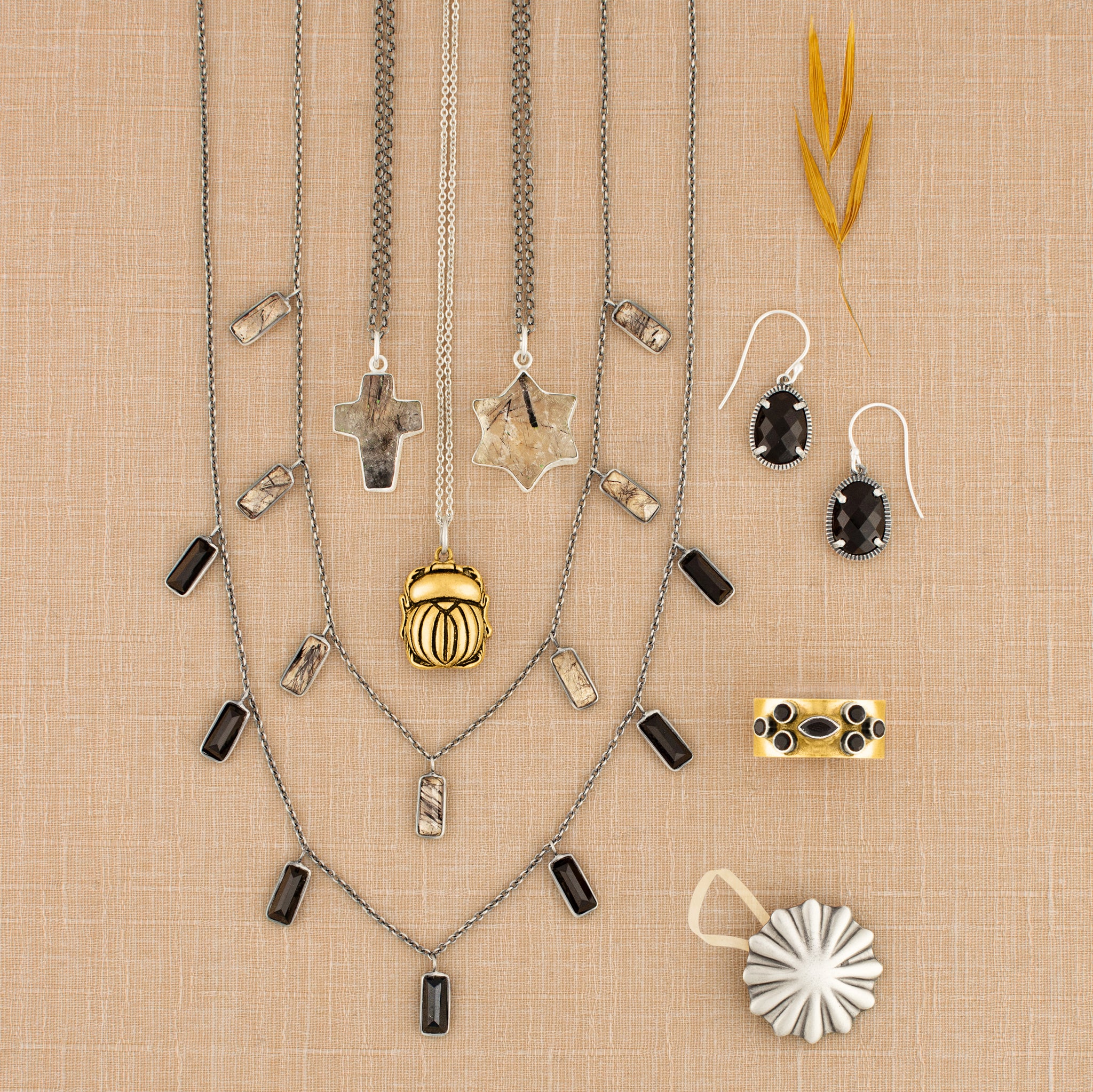Skylight Necklace in Black Onyx