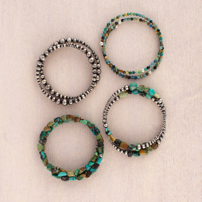 Rough & Tumble Turquoise Coil Bracelet