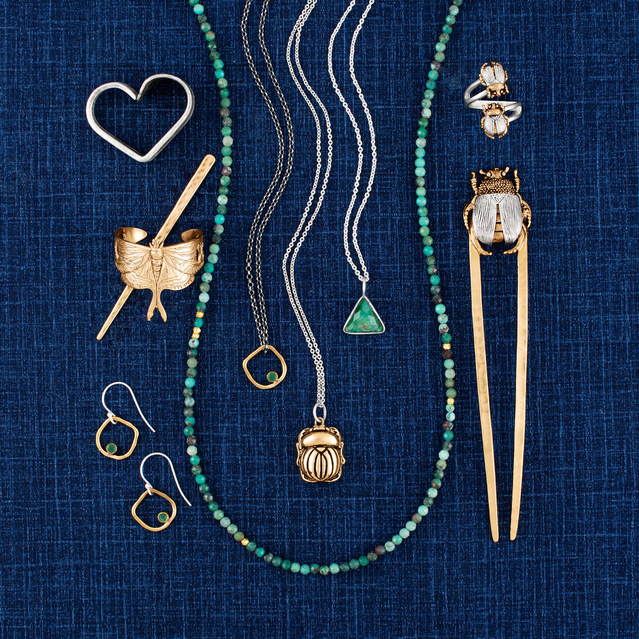 Tabula Rasa Turquoise Strand Necklace - 30-32"