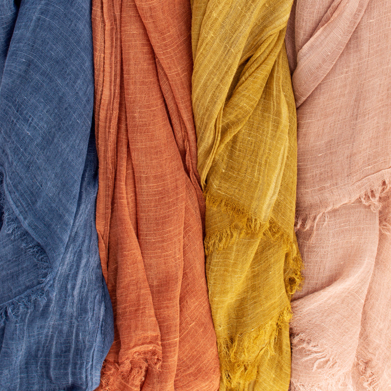 Indispensable Linen Wrap - Denim Blue
