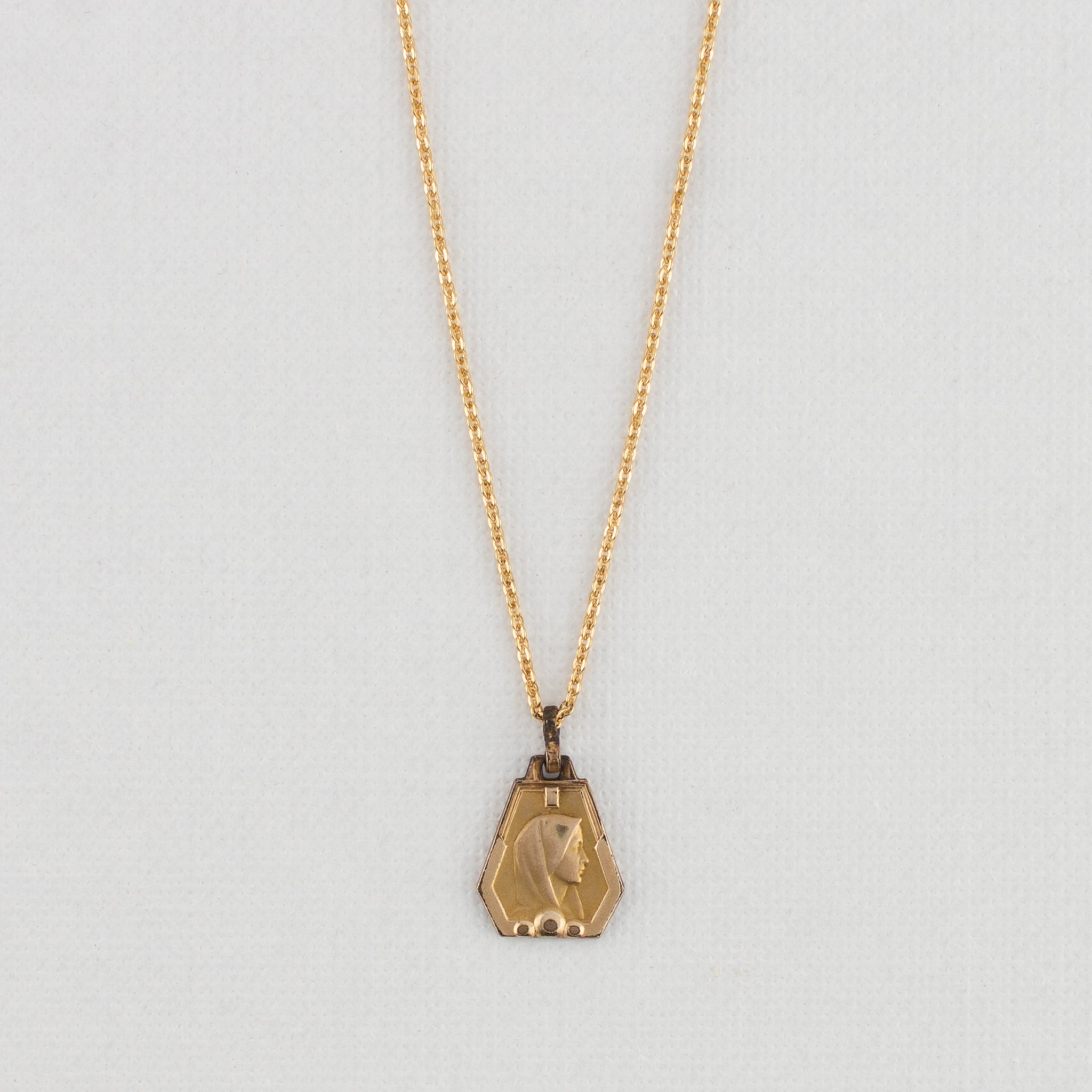 Vintage Medal Our Lady Lourdes v20