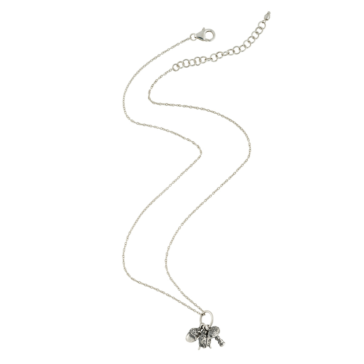 Lucky Charm Trio Necklace - Naturally Lucky in Silver