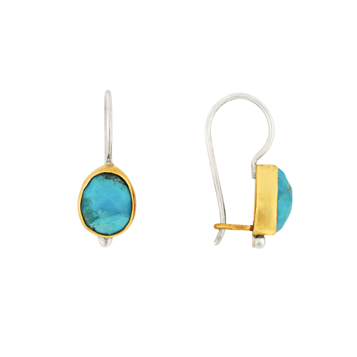 Fire Inside Earrings in Turquoise & Bronze | Available to Ship October 30, 2026