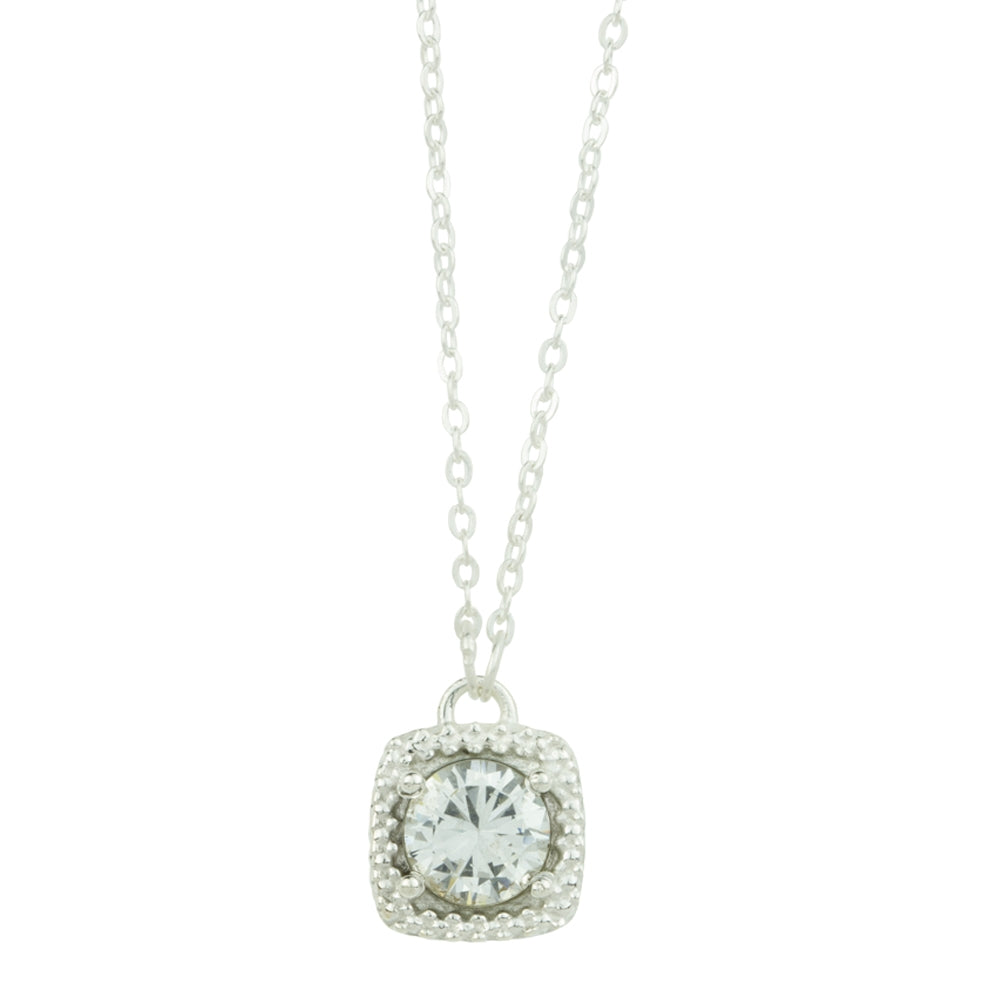 Let it Glow Necklace In Cz & Silver | FINAL SALE