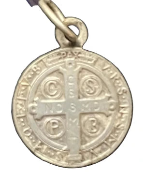Vintage Medal Saint Benedict v90