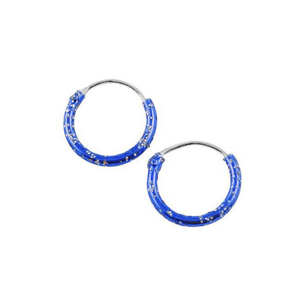 SS DK.BLUE GLITTER HOOP