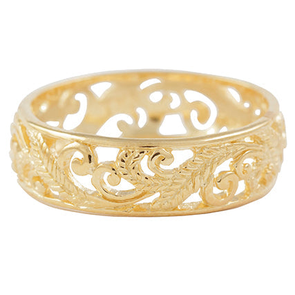 Valley of Ferns Ring in Gold - FINAL SALE