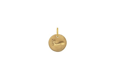 Footprint Charm in Gold or Silver