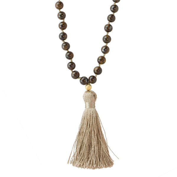 Bronzite Mala Necklace